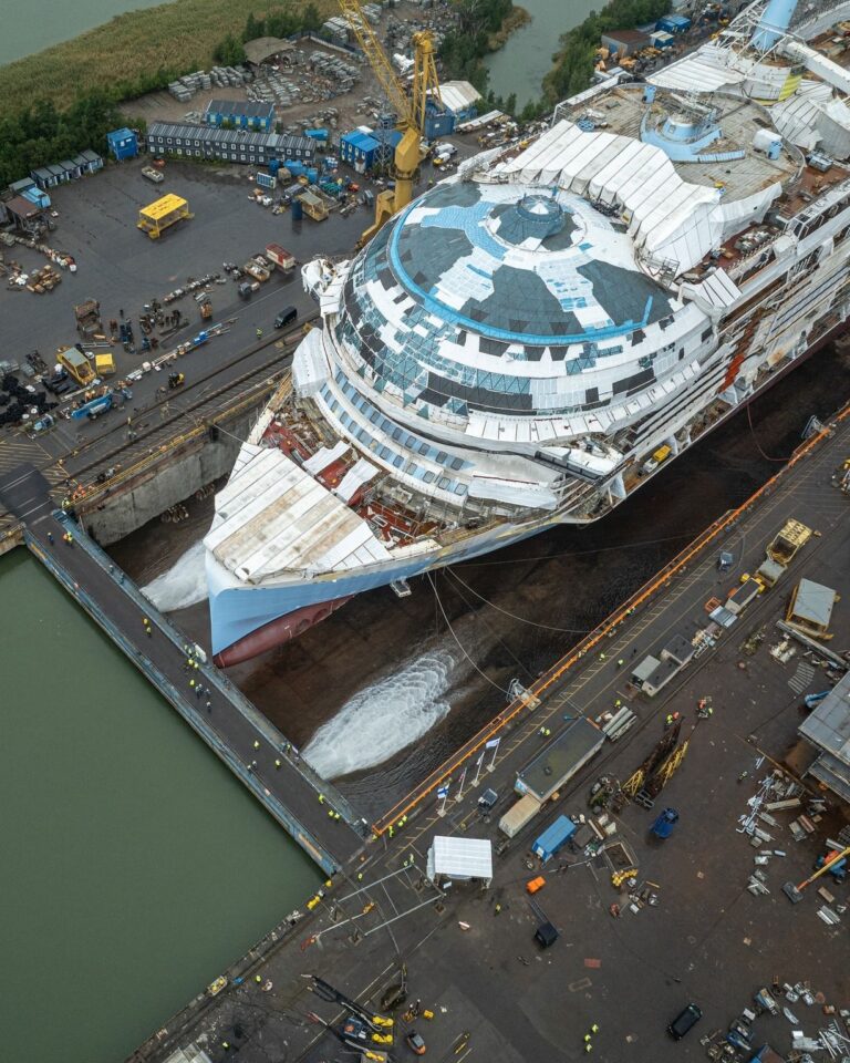 Third Icon Class Ship Legend of the Seas Floats For The First Time