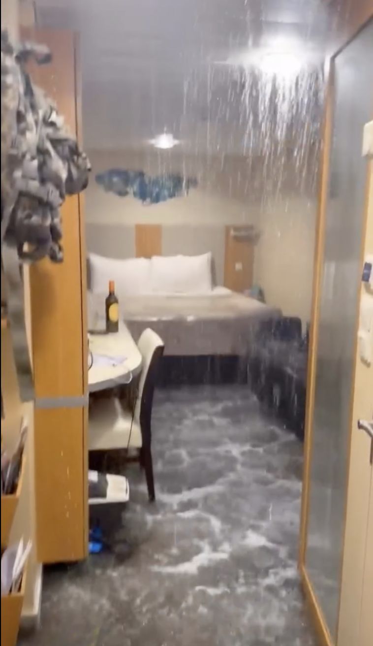 Viral Video Shows Cabin Completely Flooded on Royal Caribbean’s Allure of the Seas During Caribbean Sailing